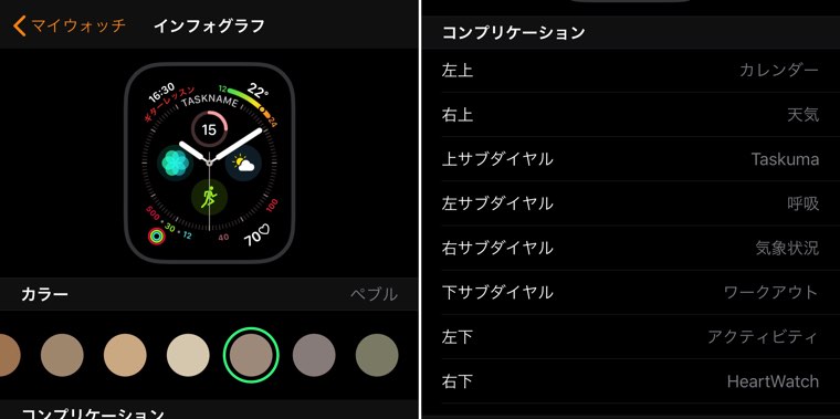 インフォグラフのコンプリケーション