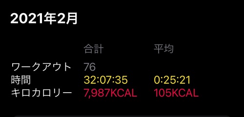 2月実績